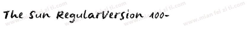 The Sun RegularVersion 100字体转换